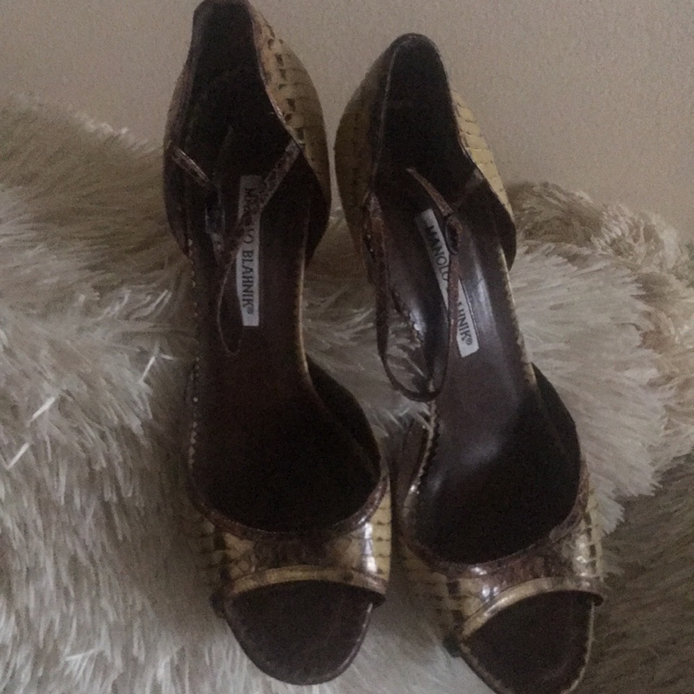 Manolo Blahnik Python shoes